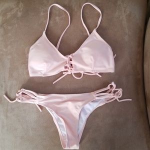Light pink cheeky bikini women's small